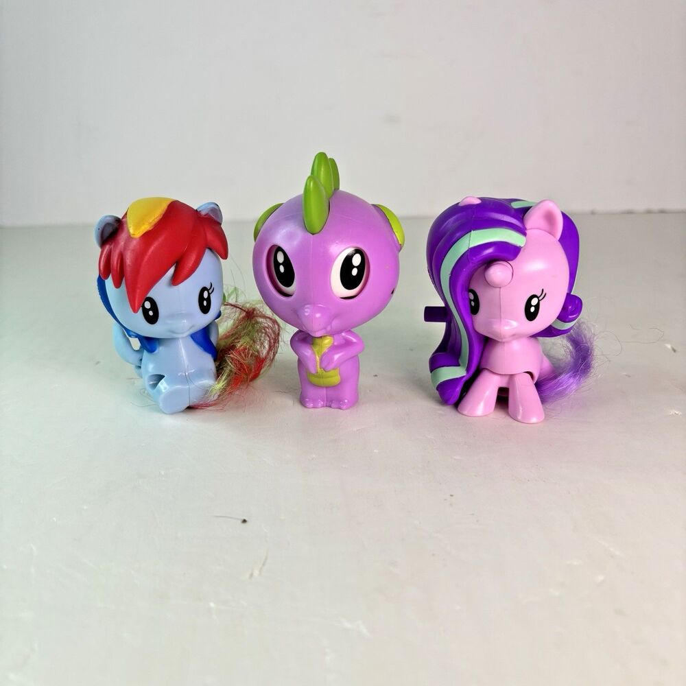 My Little Pony MLP McDonald's Rainbow Dash Starlight Glimmer Spike 2018 Bundle